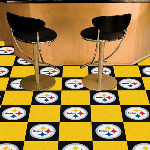Pittsburgh Steelers Team Carpet Tiles 18"x18" tiles 