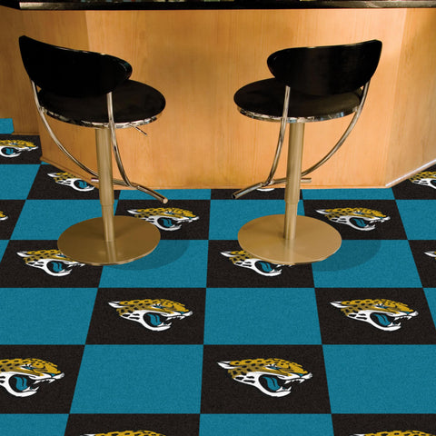 Jacksonville Jaguars Team Carpet Tiles 18"x18" tiles 