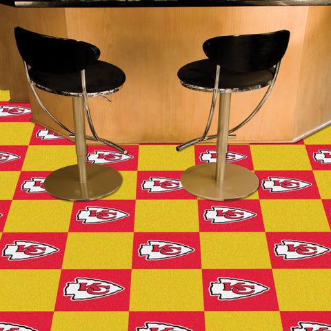 Kansas City Chiefs Team Carpet Tiles 18"x18" tiles 