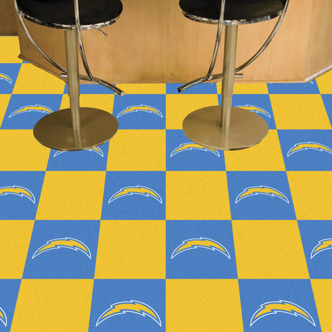 Los Angeles Chargers Team Carpet Tiles 18"x18" tiles 