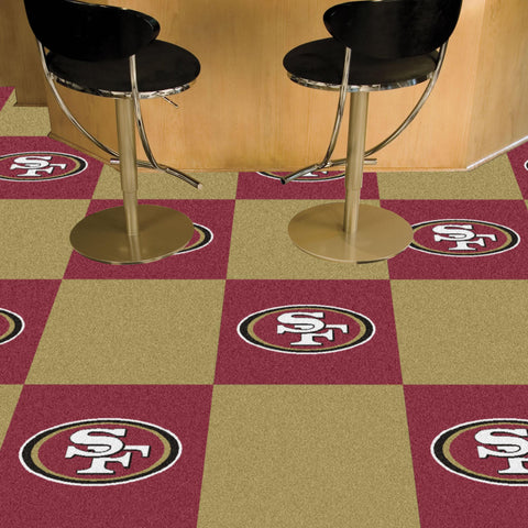 San Francisco 49ers Team Carpet Tiles 18"x18" tiles 