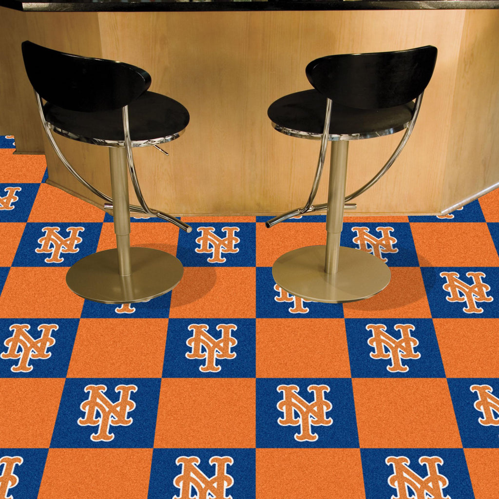 New York Mets Team Carpet Tiles 18"x18" tiles 