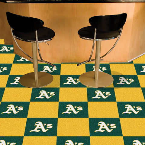 Oakland Athletics Team Carpet Tiles 18"x18" tiles 