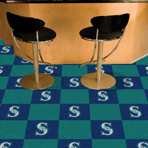 Seattle Mariners Team Carpet Tiles 18"x18" tiles 
