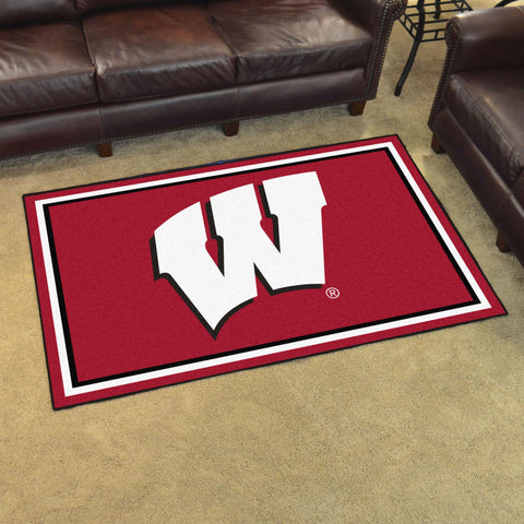 Wisconsin Badgers 4x6 Rug 44"x71" 