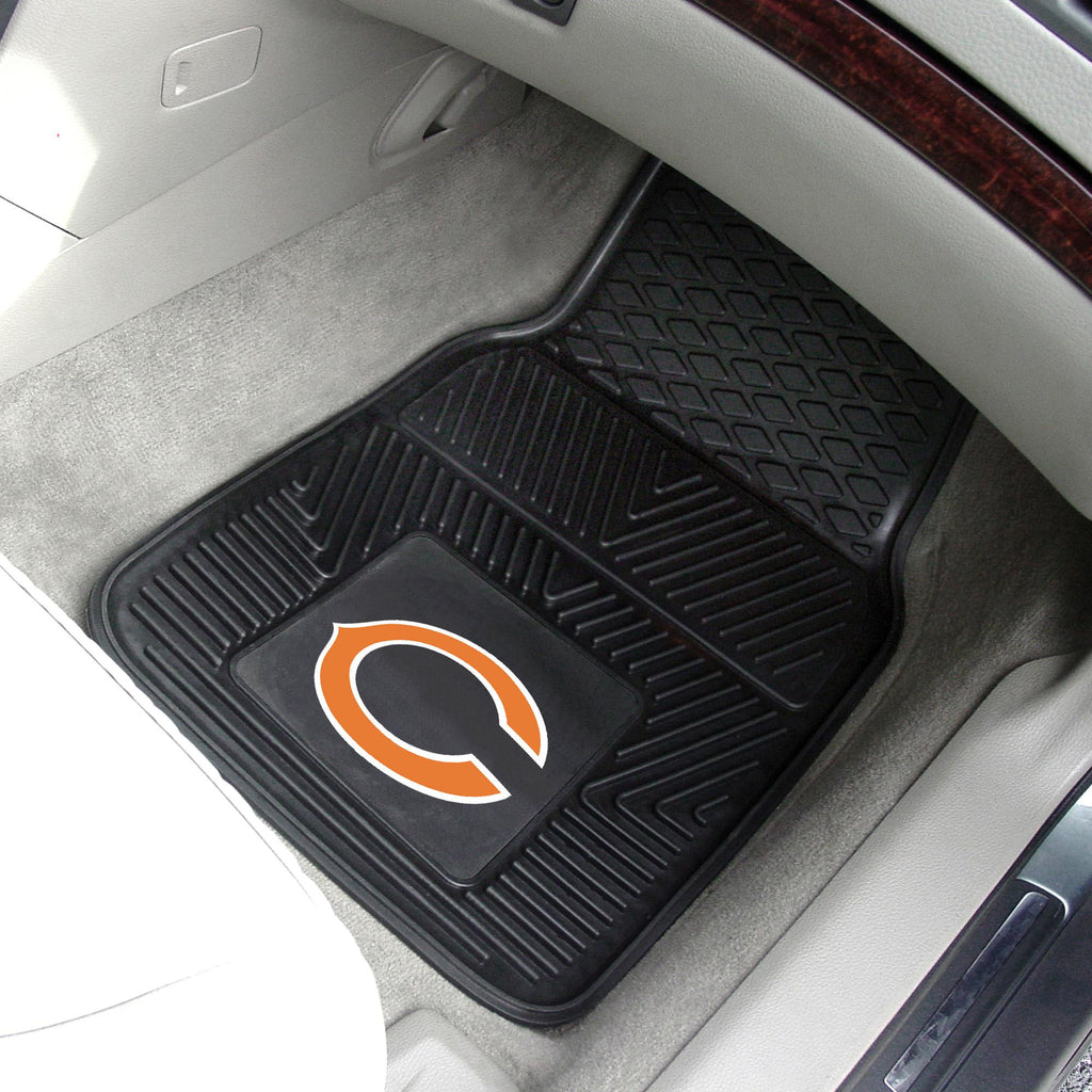 Chicago Bears 2 pc Vinyl Car Mat Set 17"x27" 