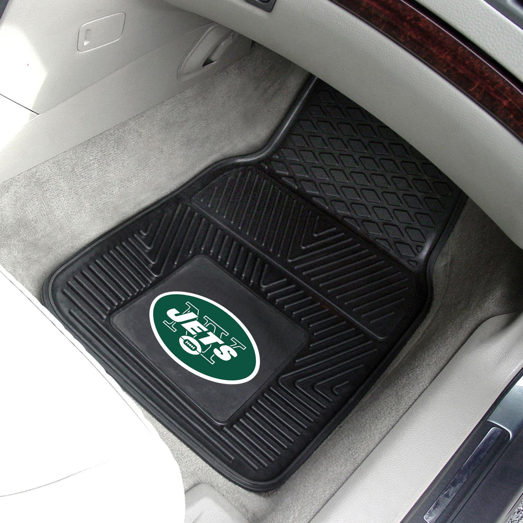 New York Jets 2 pc Vinyl Car Mat Set 17"x27" 