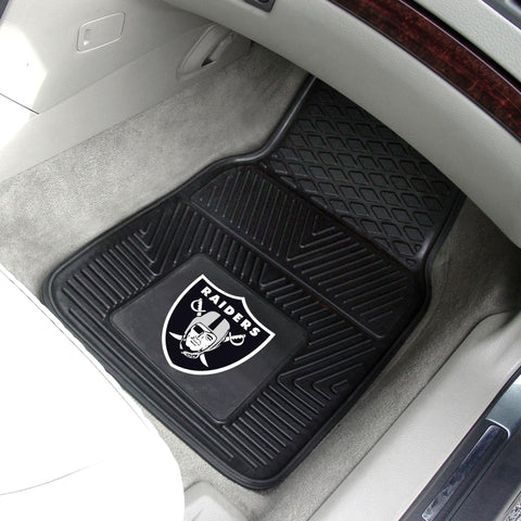 Las Vegas Raiders 2 pc Vinyl Car Mat Set 17"x27" 