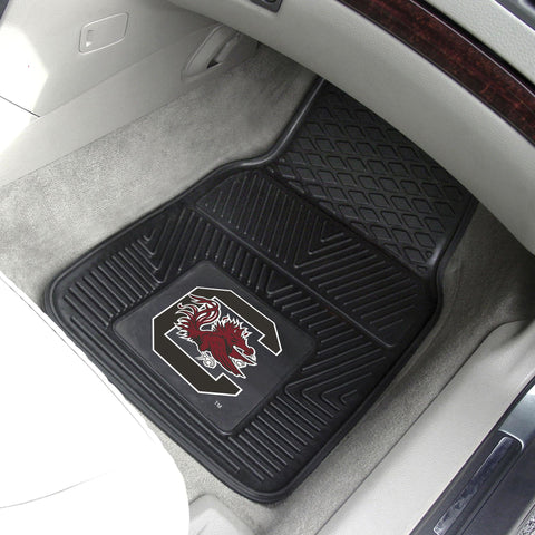 South Carolina Gamecocks 2 pc Vinyl Car Mat Set 17"x27" 