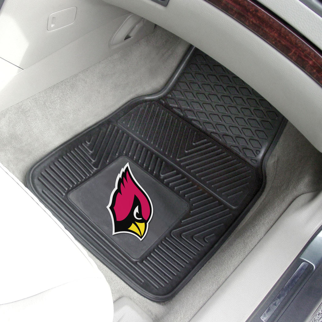 Arizona Cardinals 2 pc Vinyl Car Mat Set 17"x27" 