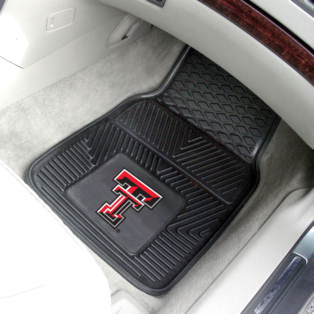 Texas Tech Red Raiders 2 pc Vinyl Car Mat Set 17"x27" 