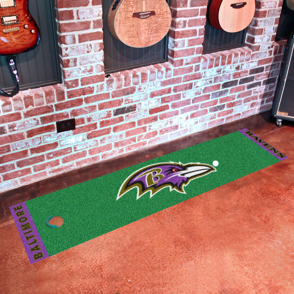 Baltimore Ravens Putting Green Mat 18"x72" 