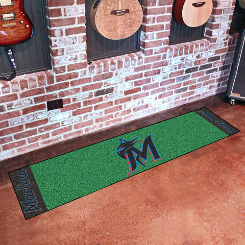 Miami Marlins Putting Green Mat 18"x72" 