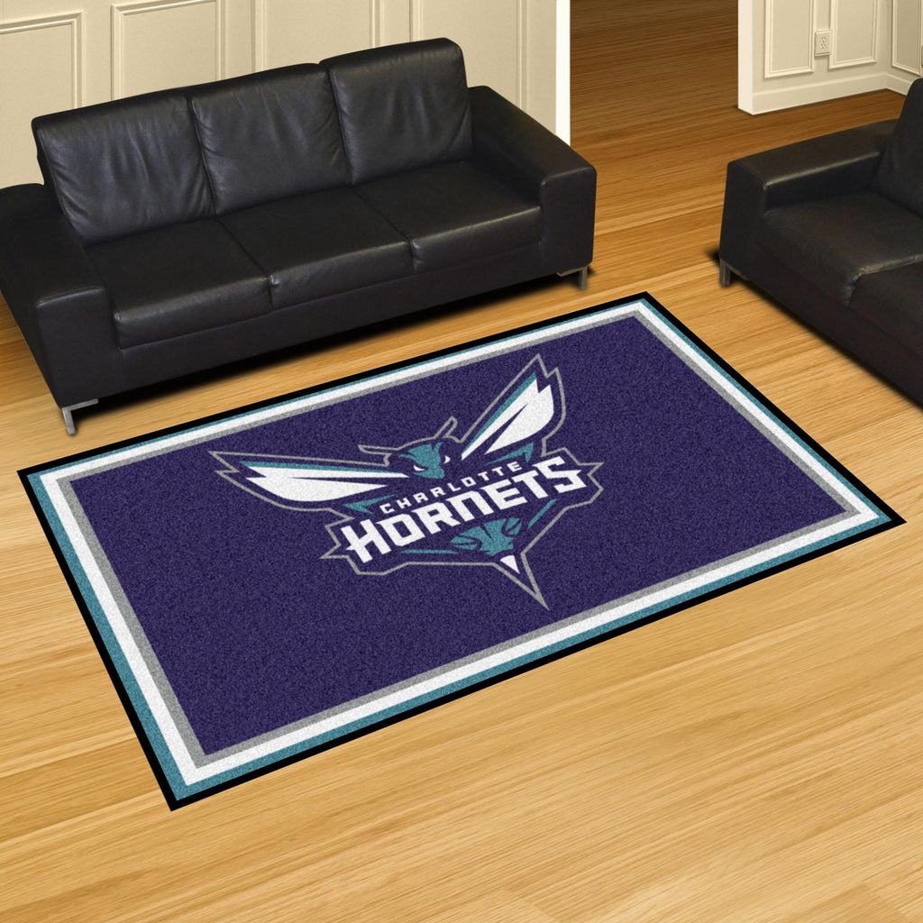 North Carolina Tar Heels Hornets 5x8 Rug 59.5"x88" 