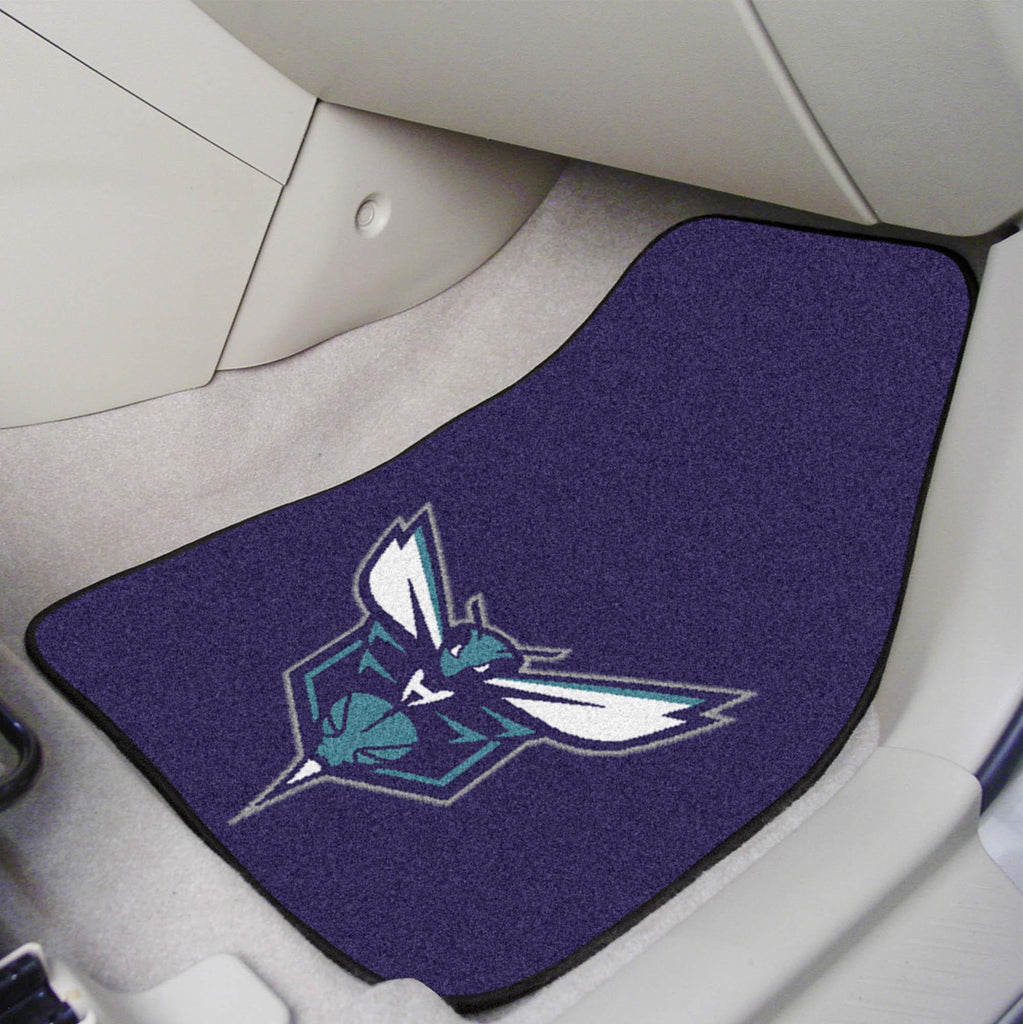 North Carolina Tar Heels Hornets 2 pc Carpet Car Mat Set 17"x27" 