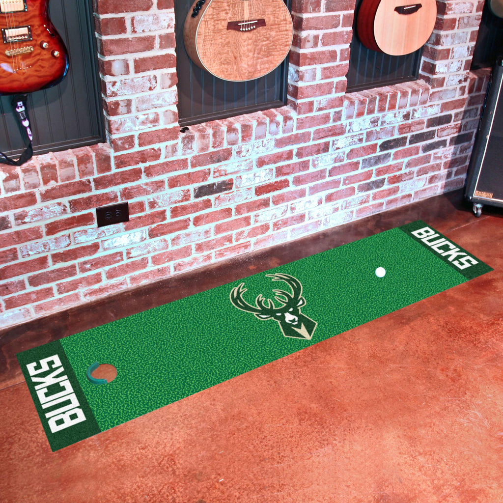 Milwaukee Bucks Putting Green Mat 18"x72" 