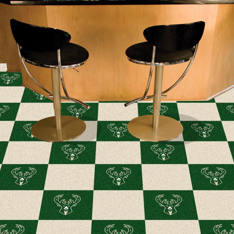 Milwaukee Bucks Team Carpet Tiles 18"x18" tiles 