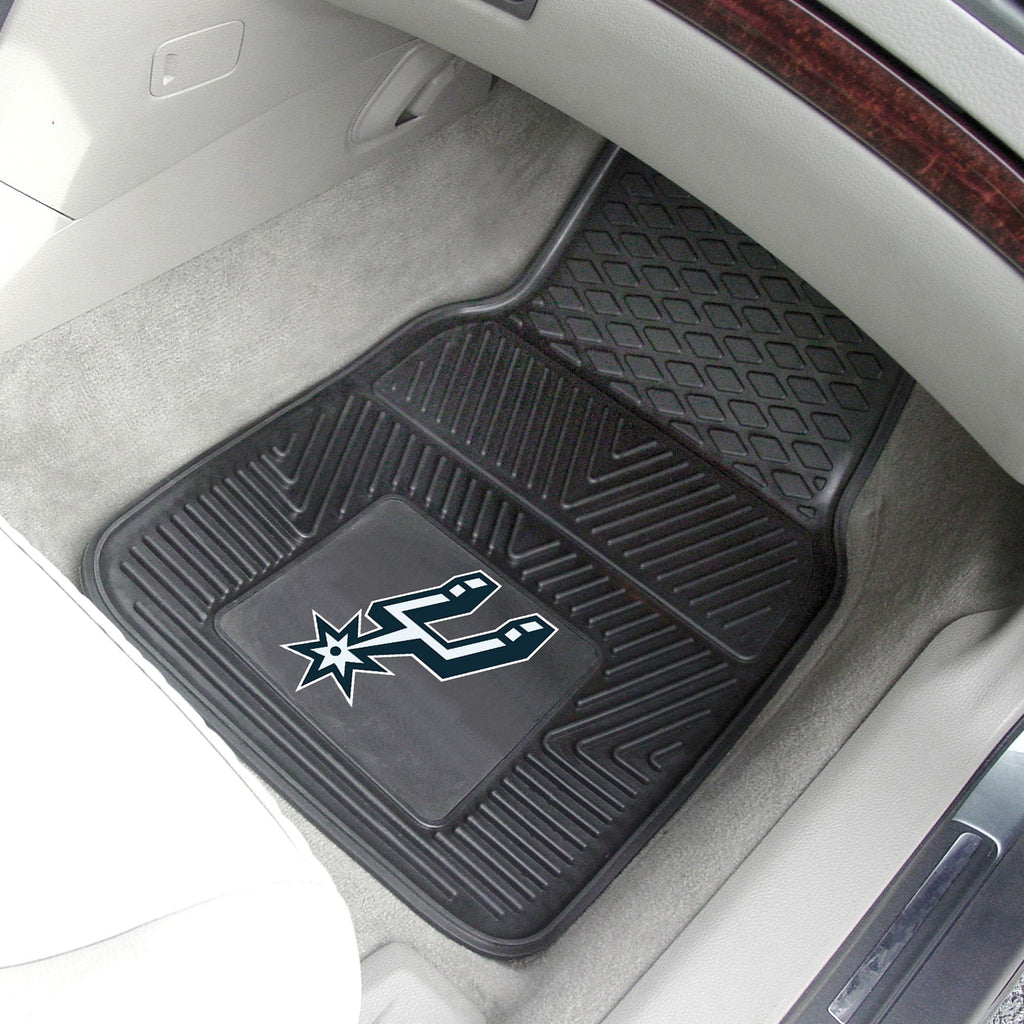 San Antonio Spurs 2 pc Vinyl Car Mat Set 17"x27" 