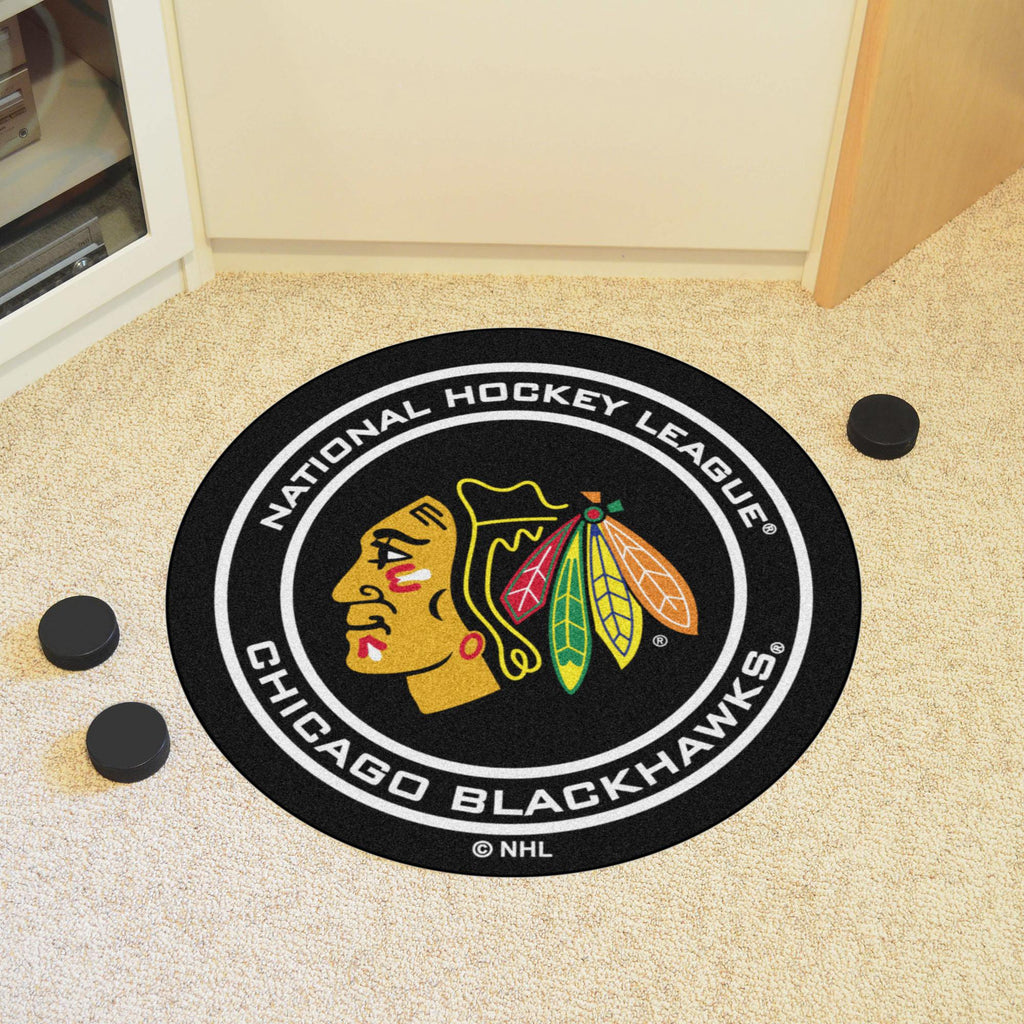 Chicago Blackhawks Puck Mat 27" diameter 