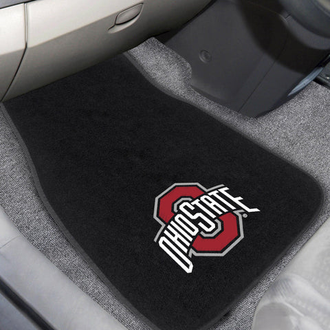 Ohio State Buckeyes 2 pc Embroidered Car Mat Set 17"x25.5" 