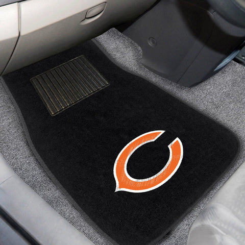 Chicago Bears 2 pc Embroidered Car Mat Set 17"x25.5" 