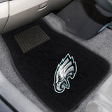 Philadelphia Eagles 2 pc Embroidered Car Mat Set 17"x25.5" 