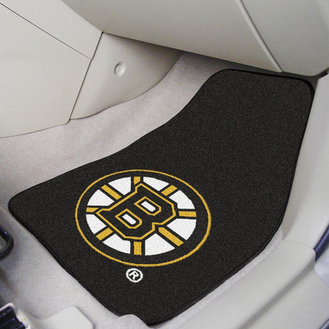 Boston Bruins 2 pc Carpet Car Mat Set 17"x27" 