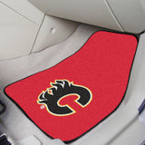 Calgary Flames 2 pc Carpet Car Mat Set 17"x27" 