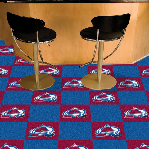 Colorado Avalanche Team Carpet Tiles 18"x18" tiles 