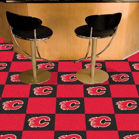 Calgary Flames Team Carpet Tiles 18"x18" tiles 