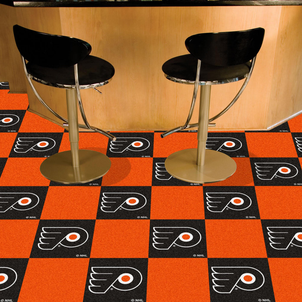 Philadelphia Flyers Team Carpet Tiles 18"x18" tiles 