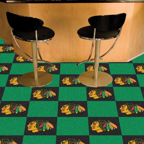 Chicago Blackhawks Team Carpet Tiles 18"x18" tiles 