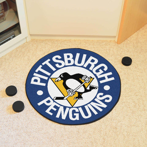 Pittsburgh Penguins Puck Mat 27" diameter 