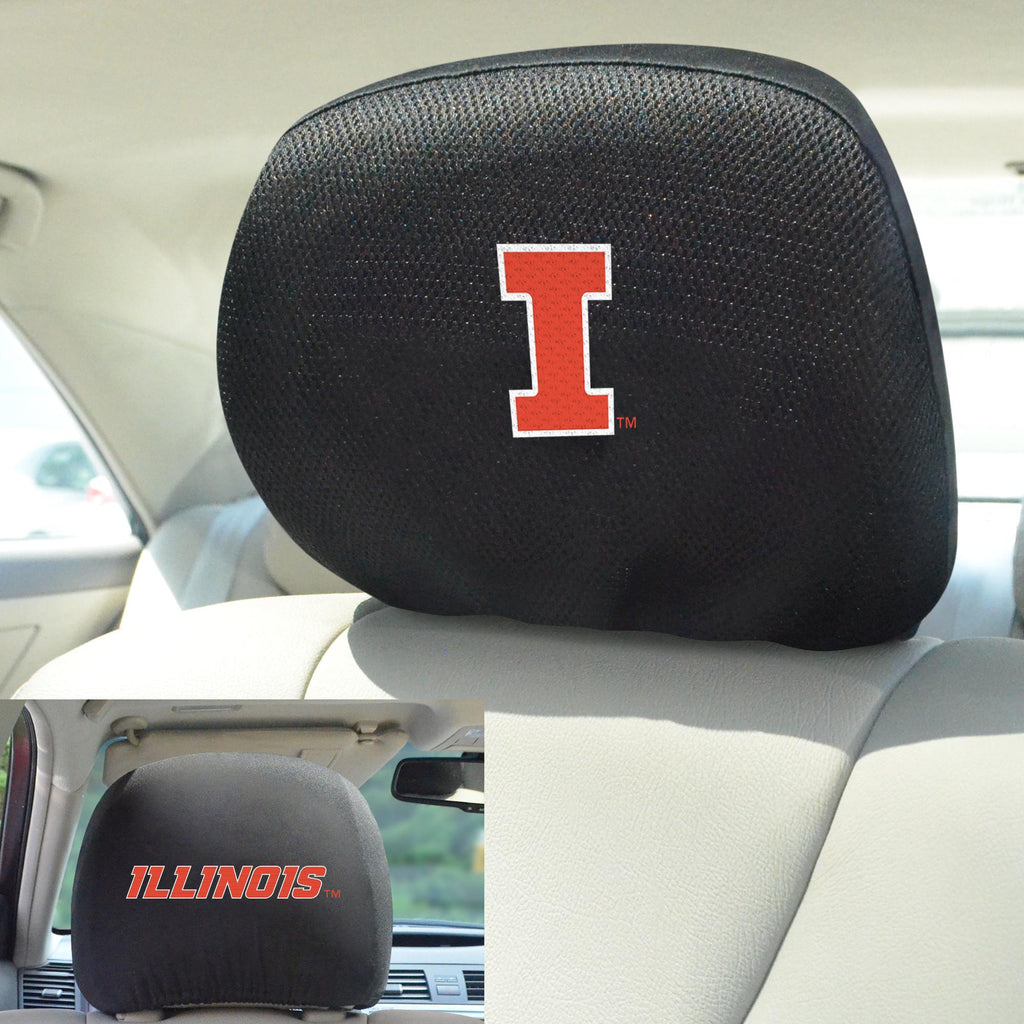 Illinois Fighting Illini Head Rest Cover 10"x13" 