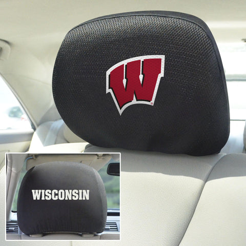 Wisconsin Badgers Head Rest Cover 10"x13" 