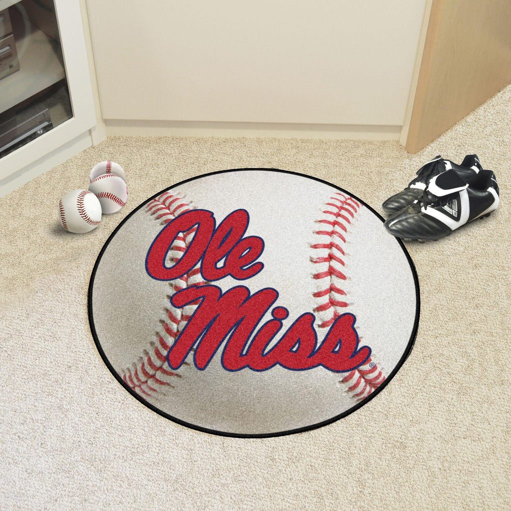 Ole Miss Rebels Baseball Mat 27" diameter 