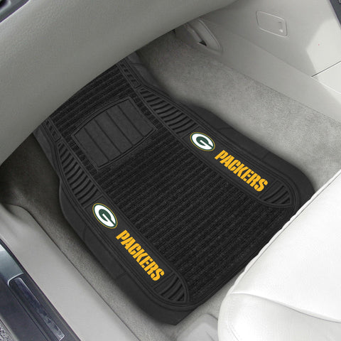 Green Bay Packers 2 pc Deluxe Car Mat Set 21"x27" 