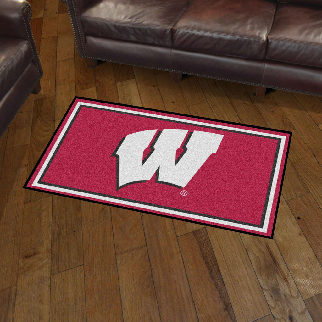 Wisconsin Badgers 3x5 Rug 36"x 60" 