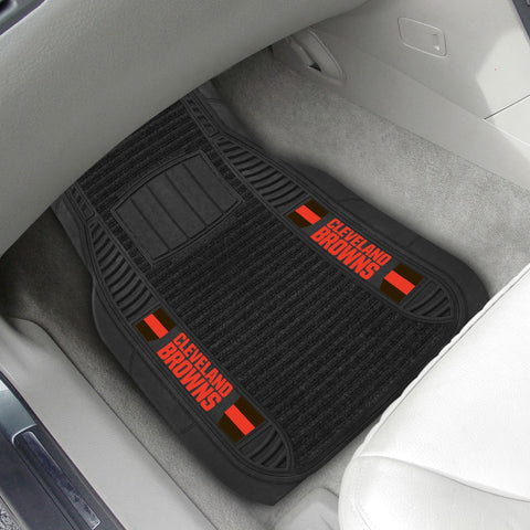 Cleveland Browns 2 pc Deluxe Car Mat Set 21"x27" 