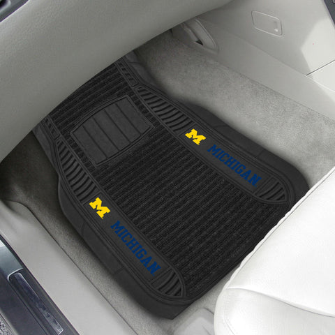 Michigan Wolverines 2 pc Deluxe Car Mat Set 21"x27" 