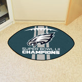 Philadelphia Eagles Super Bowl LII Champions Football Mat 22"x30" 