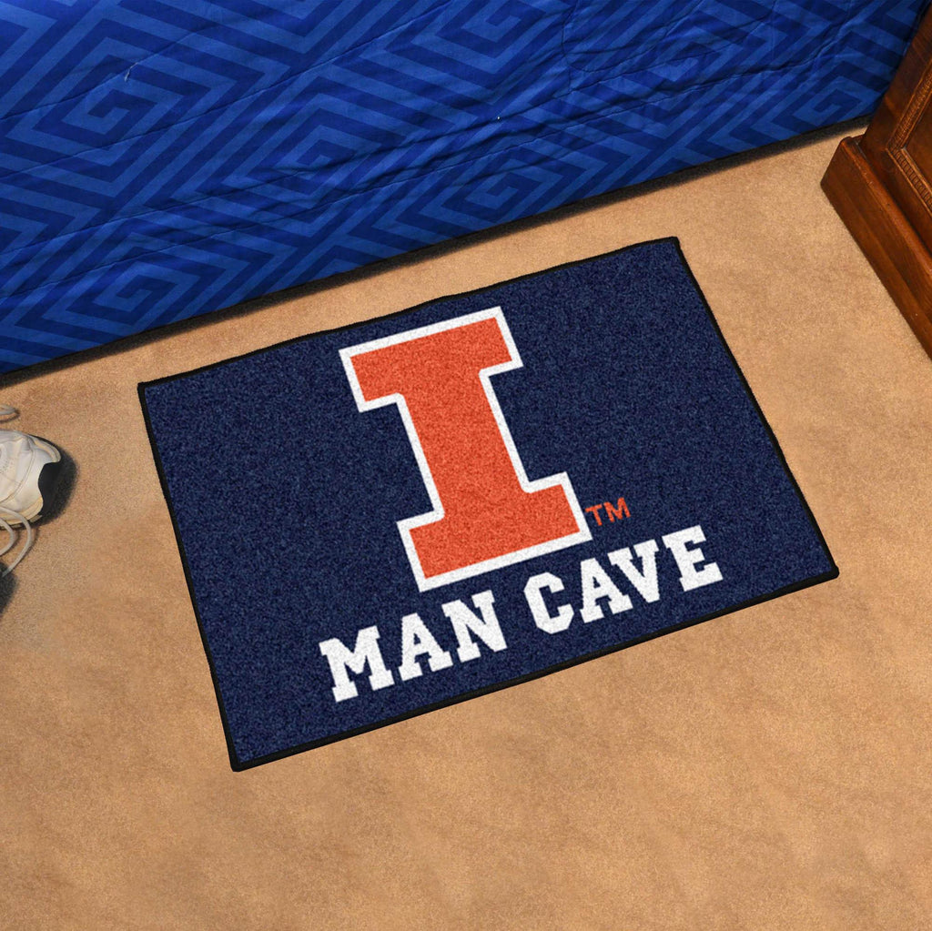 Illinois Fighting Illini Man Cave Starter 19"x30" 