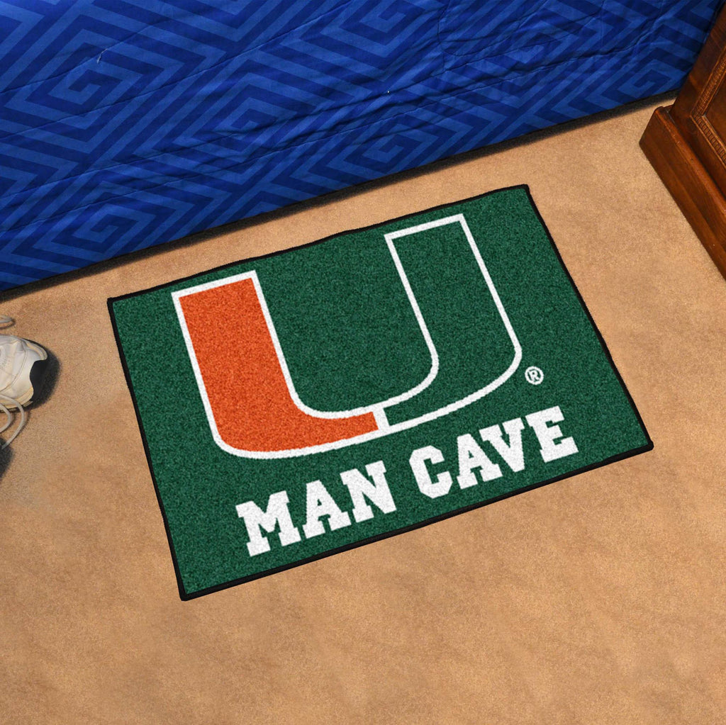 Miami Hurricanes Man Cave Starter 19"x30" 