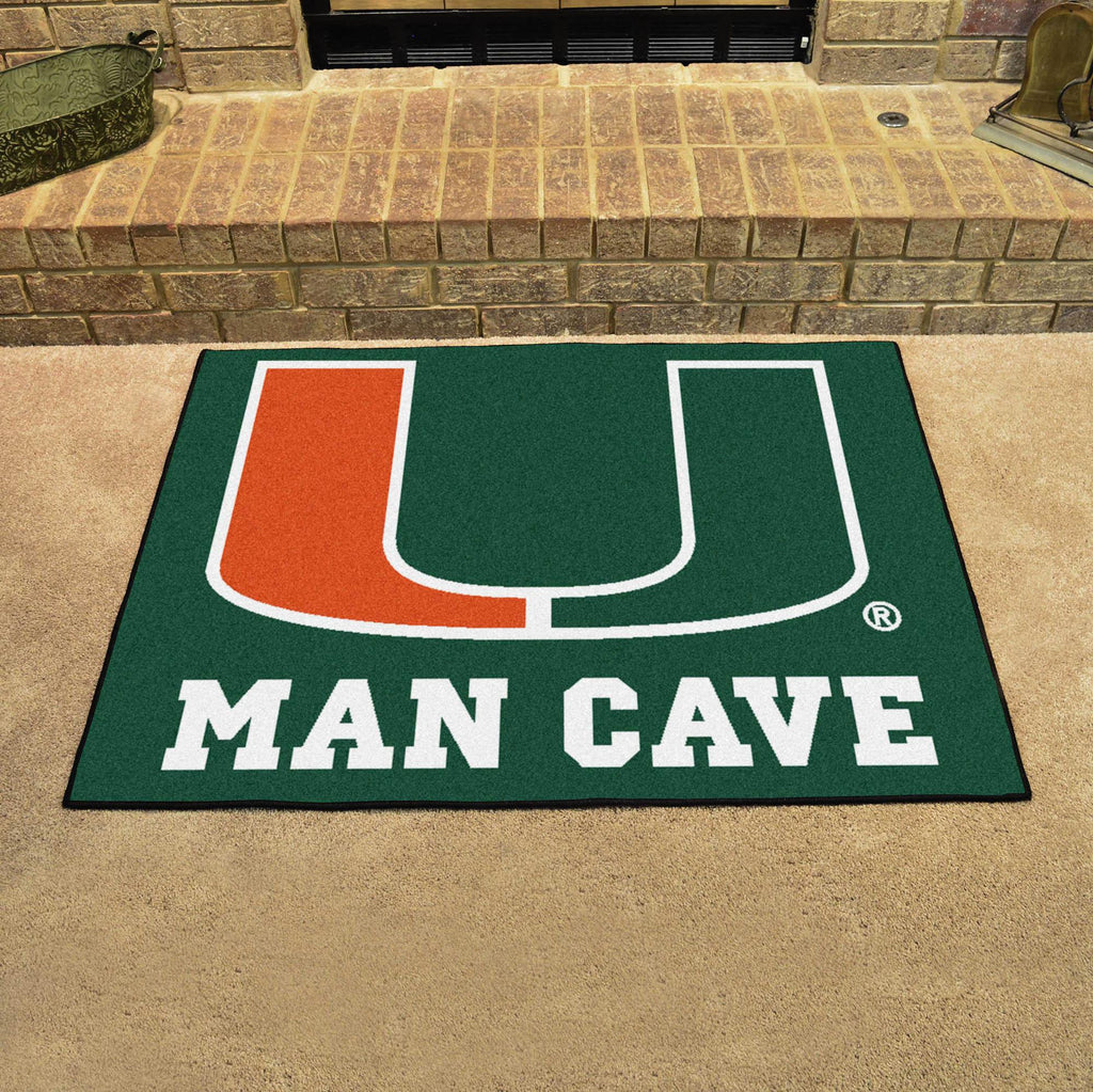 Miami Hurricanes Man Cave All Star 33.75"x42.5" 