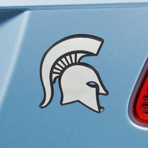 Michigan State Spartans Chrome Emblem 2.1"x3.2" 
