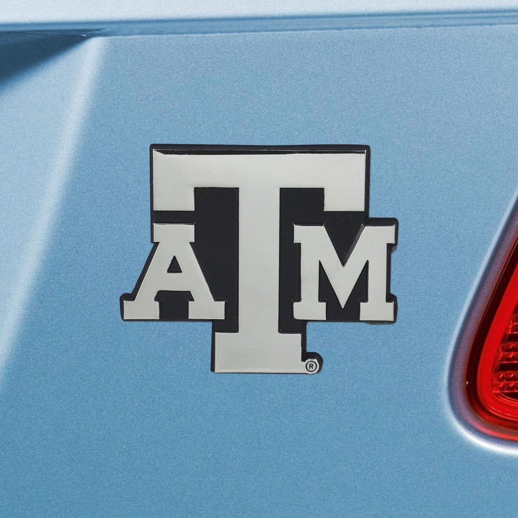 Texas A&M Aggies Chrome Emblem 2.6"x3.2" 