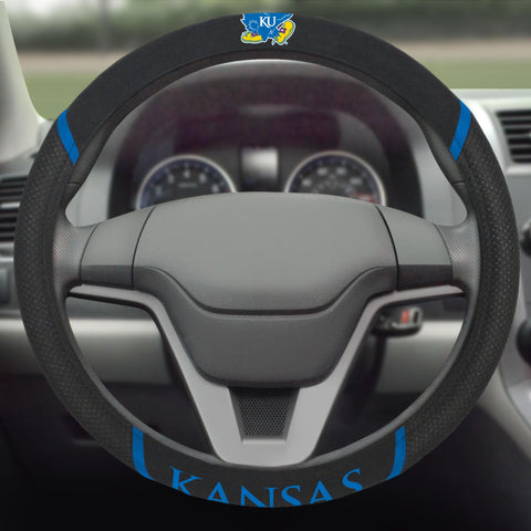 Kansas Jayhawks Steering Wheel Cover 15"x15" 