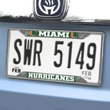 Miami Hurricanes License Plate Frame 6.25"x12.25" 