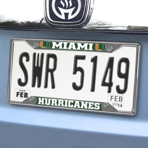 Miami Hurricanes License Plate Frame 6.25"x12.25" 