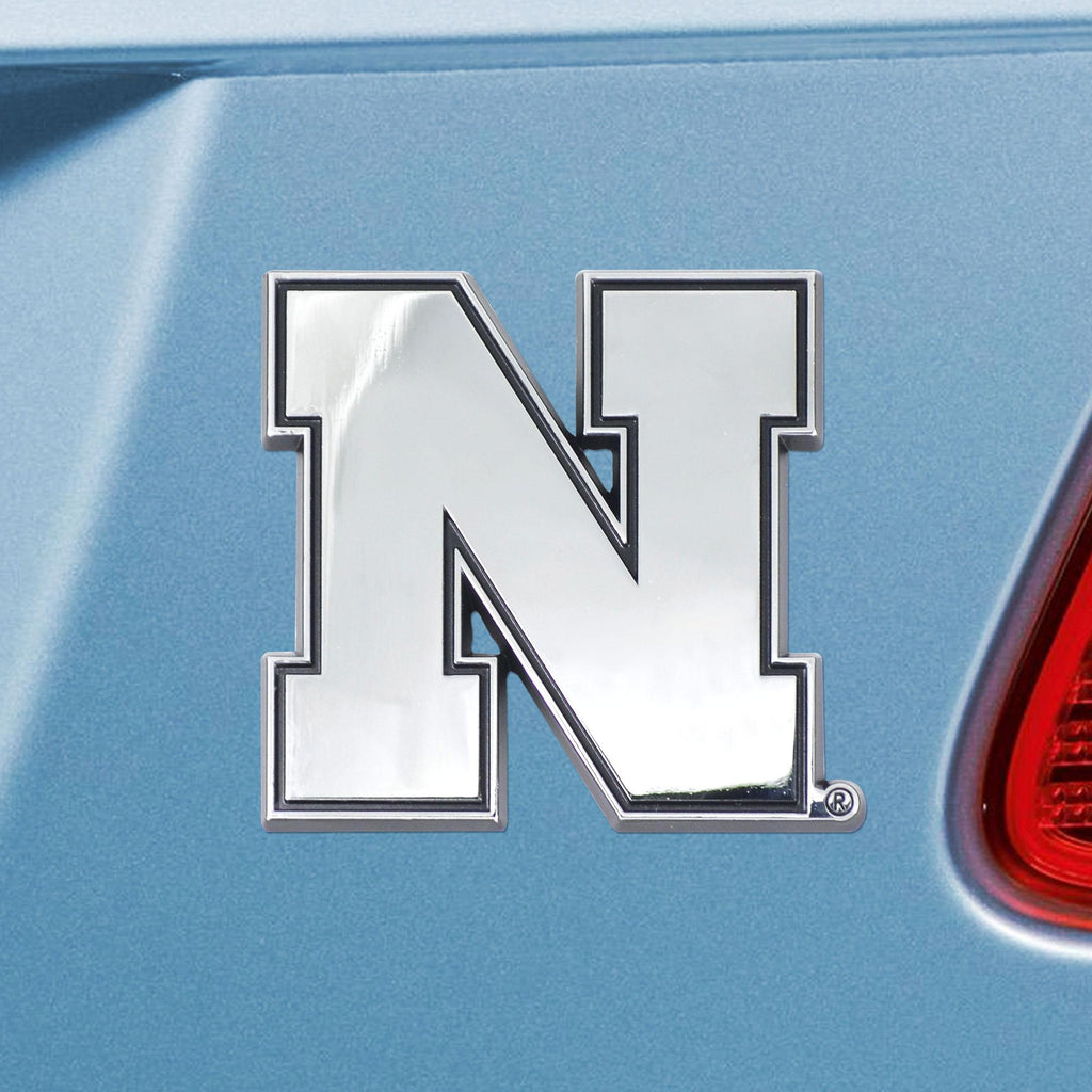 Nebraska Cornhuskers Chrome Emblem 2.7"x3.2" 